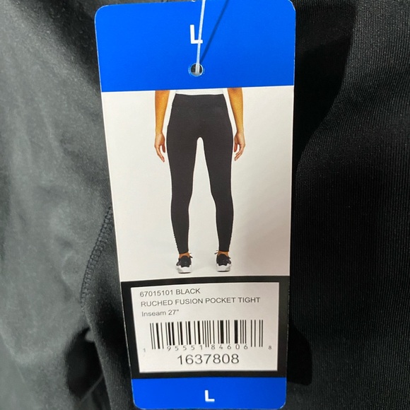 Puma Womens Ruched Fusion Pocket Tight Size Large Black - Picture 8 of 11